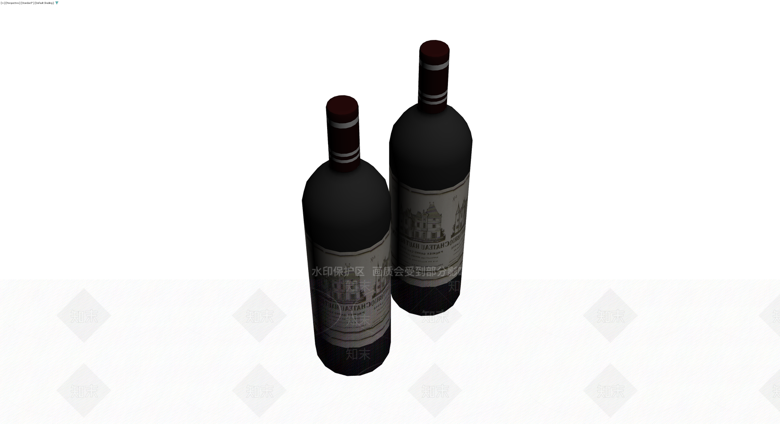 双瓶红酒模型3D模型下载【ID:1230399570】