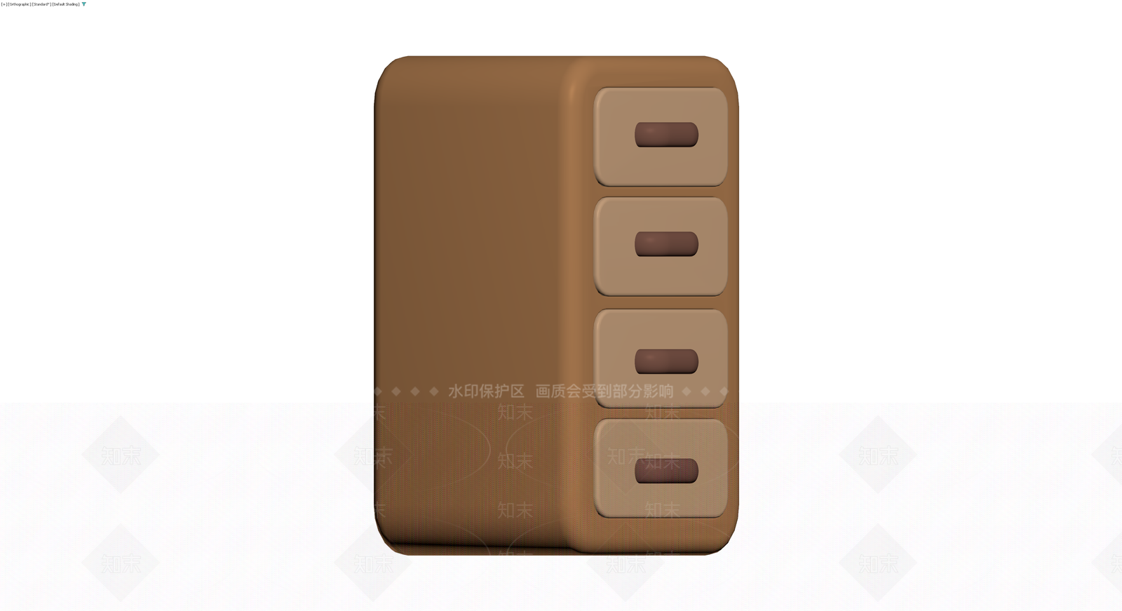 四斗柜木质家具3D模型下载【ID:1230754135】
