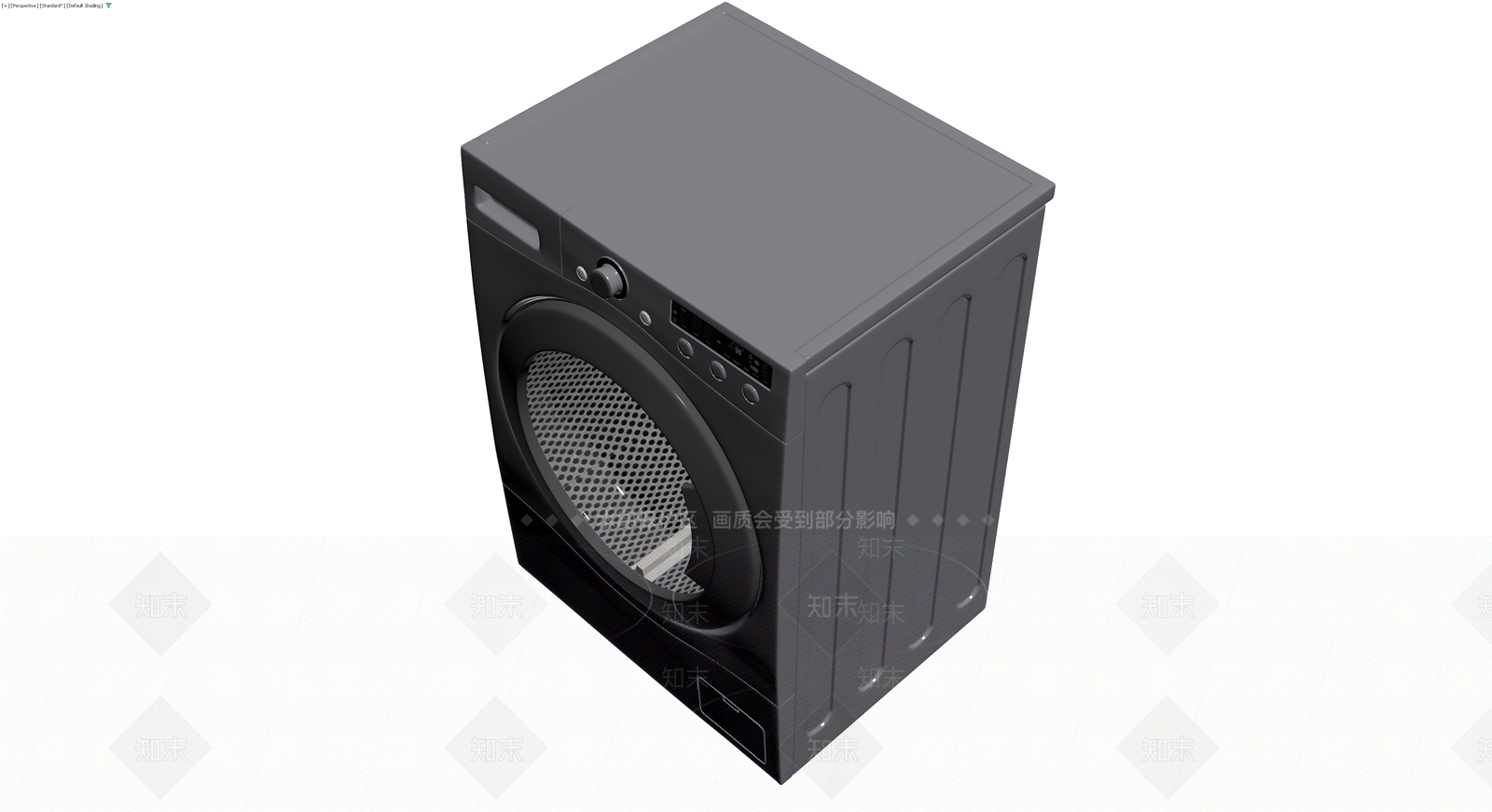 灰色滚筒烘干机3D模型下载【ID:1230112654】