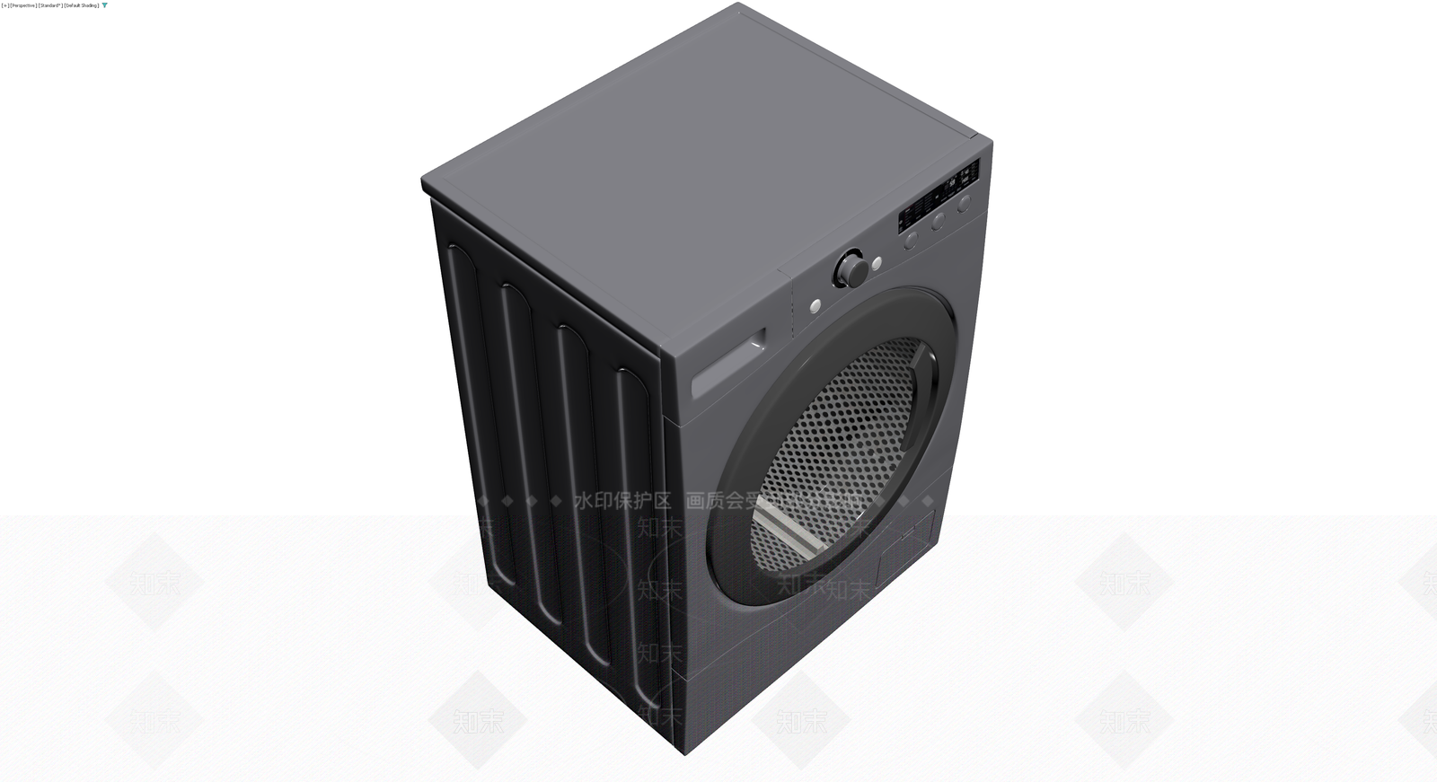 灰色滚筒烘干机3D模型下载【ID:1230112654】