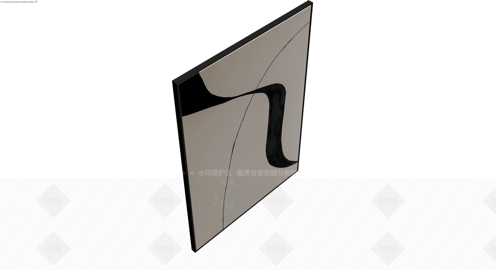 抽象线条装饰挂画3D模型下载【ID:1230160046】
