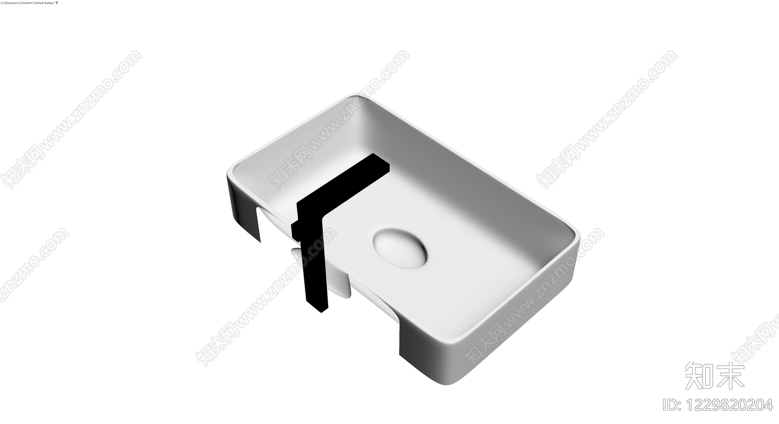 现代方形面盆配龙头3D模型下载【ID:1229820204】