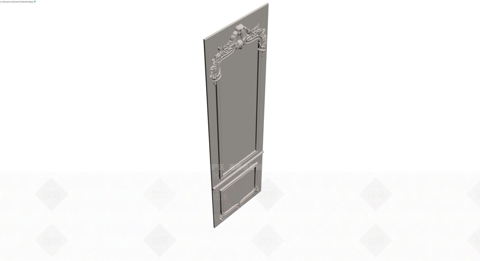欧式雕花双门板3D模型下载【ID:1229620750】