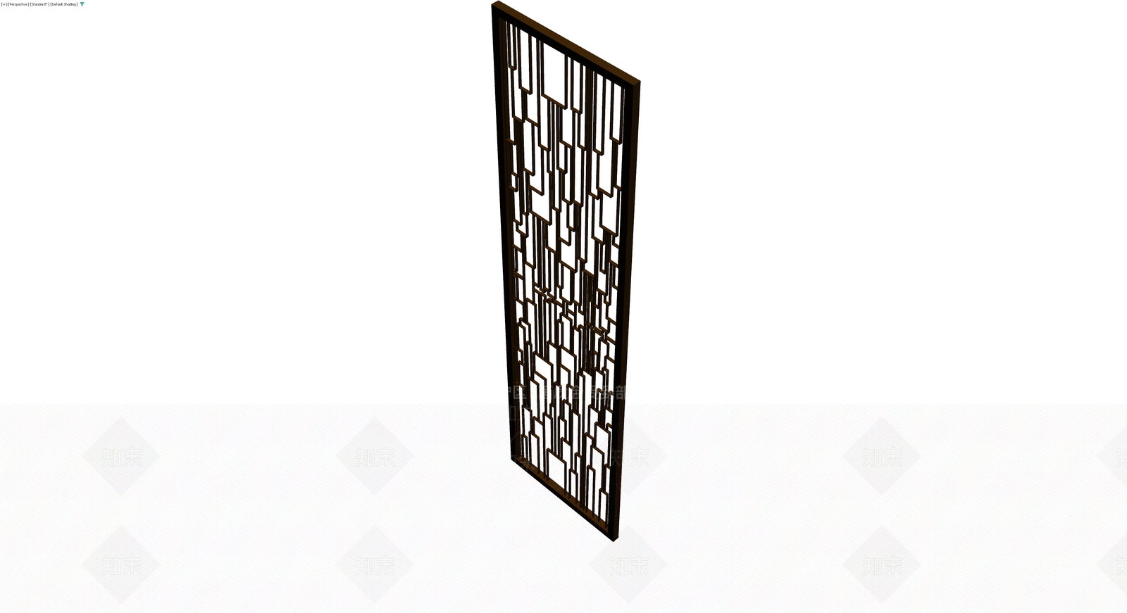 深色镂空隔断屏风3D模型下载【ID:1230103863】