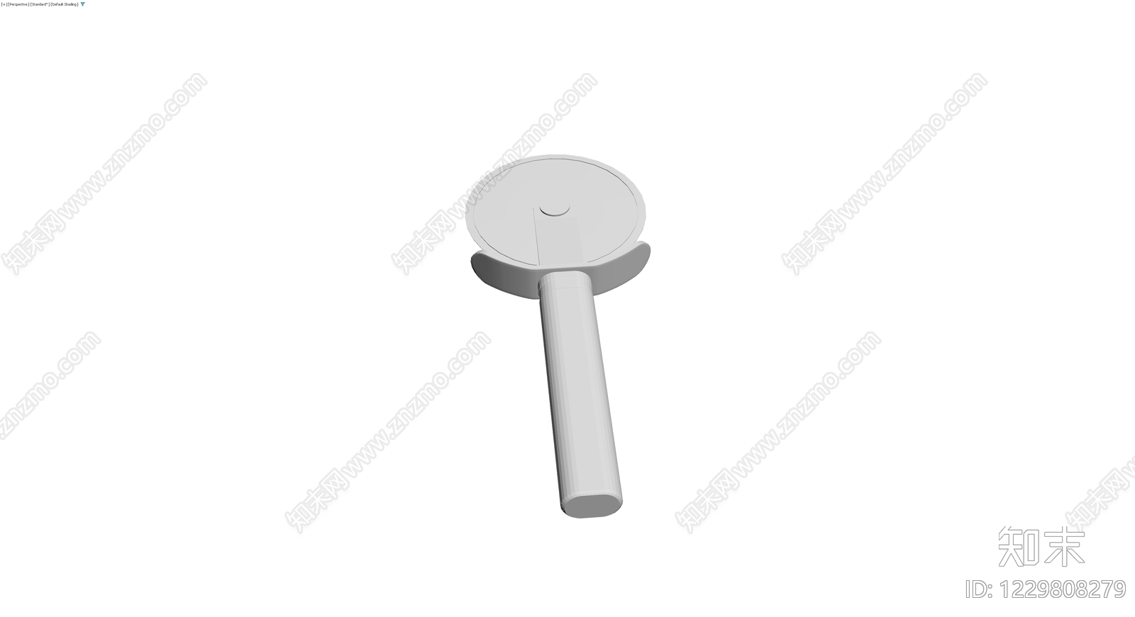 白色手柄披萨刀3D模型下载【ID:1229808279】