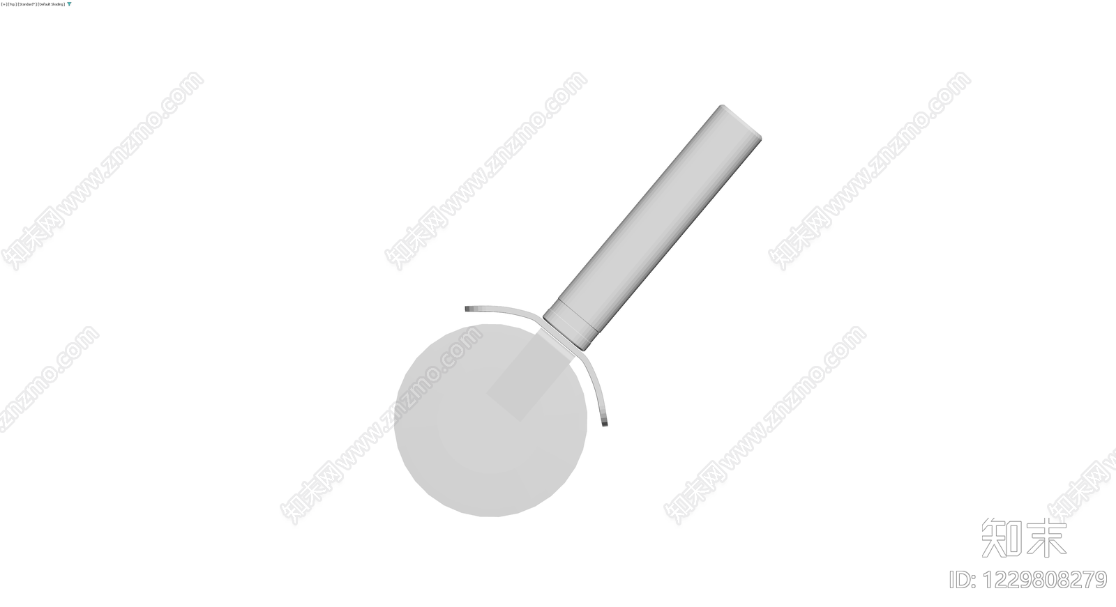 白色手柄披萨刀3D模型下载【ID:1229808279】