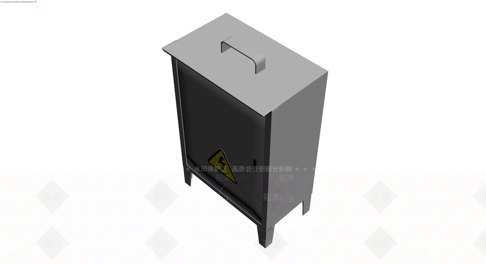 灰色电力警示柜3D模型下载【ID:1230692131】