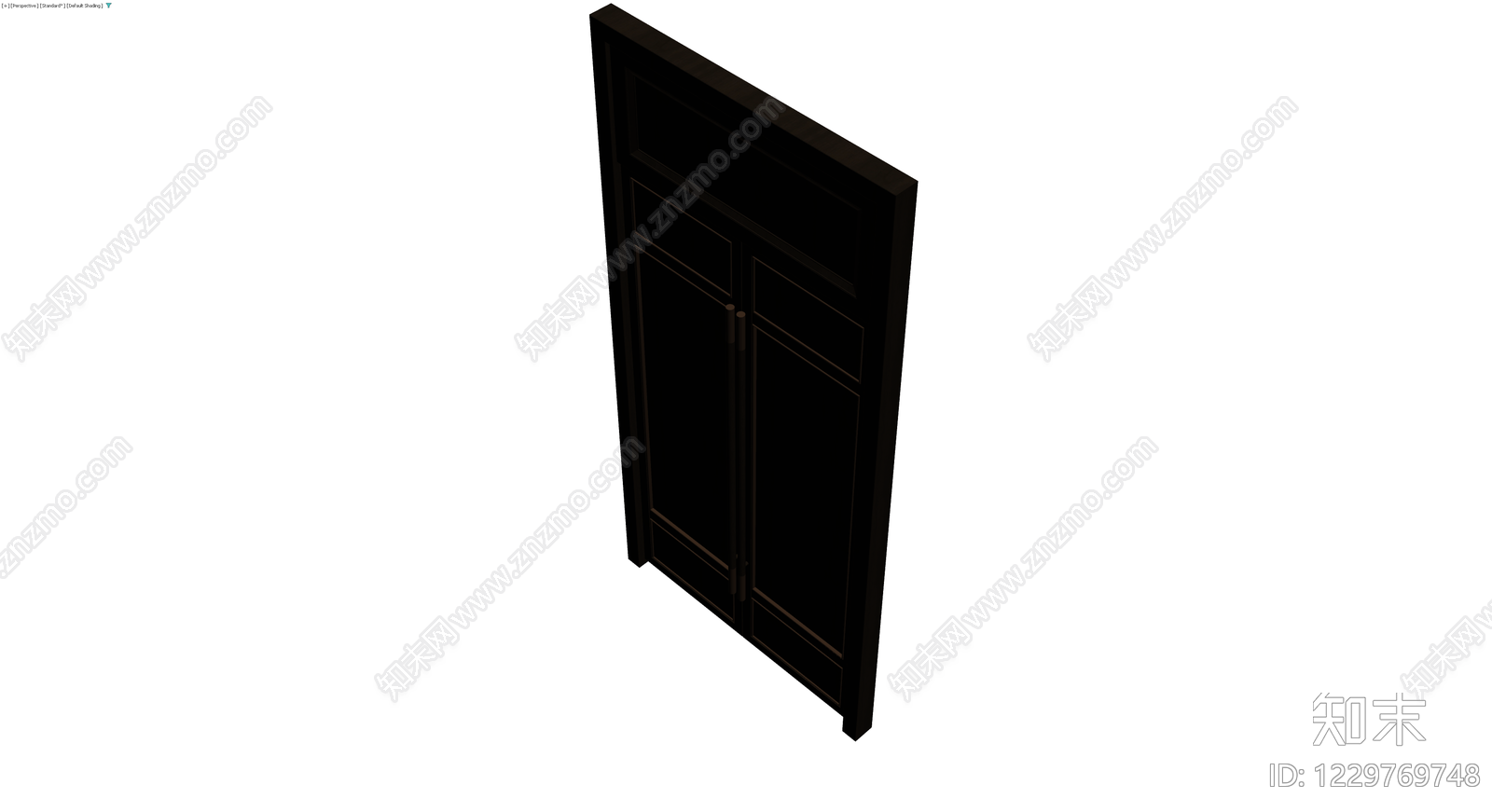 深色双开门立柜3D模型下载【ID:1229769748】