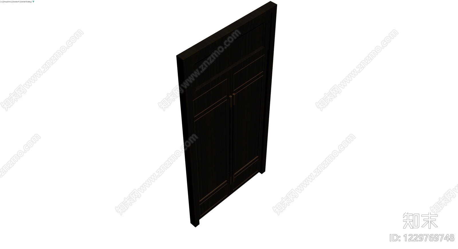 深色双开门立柜3D模型下载【ID:1229769748】