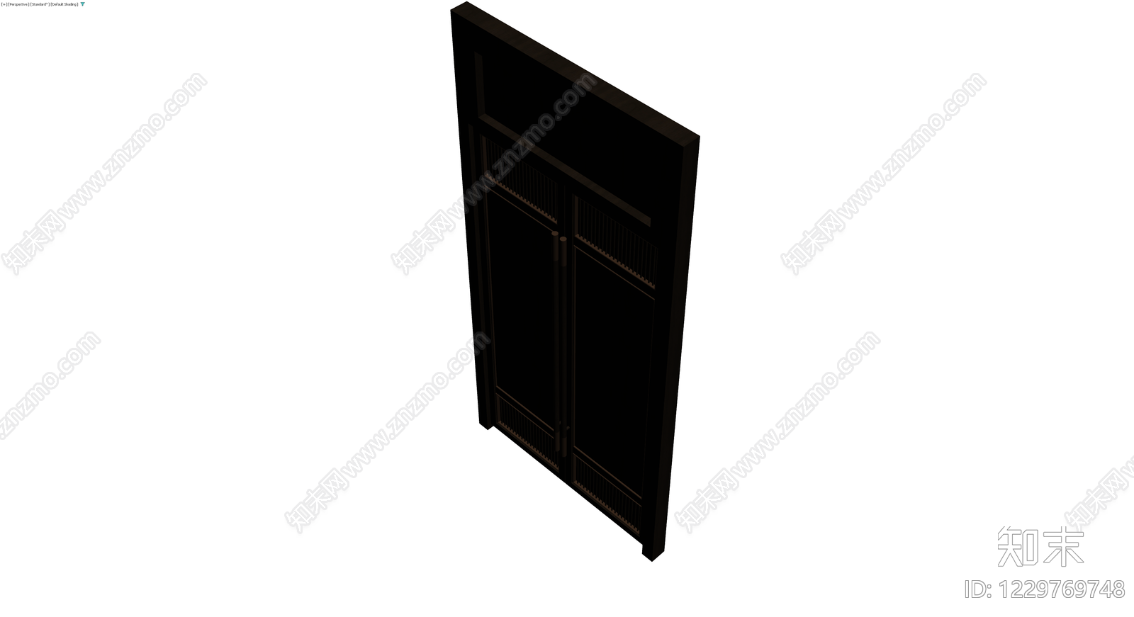 深色双开门立柜3D模型下载【ID:1229769748】
