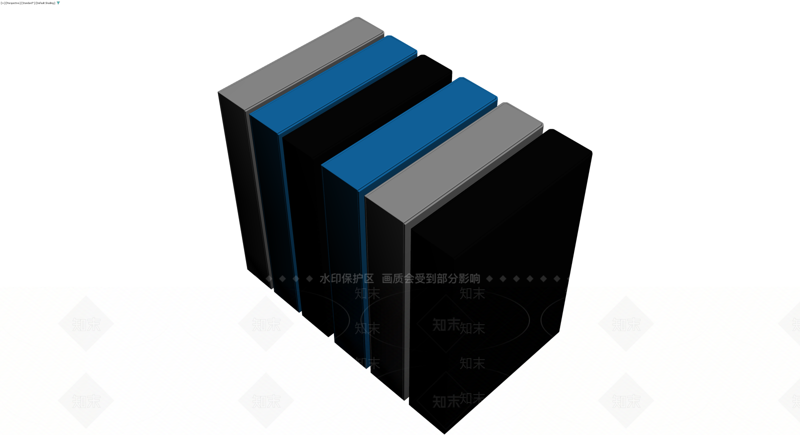 办公档案盒组合3D模型下载【ID:1230317362】