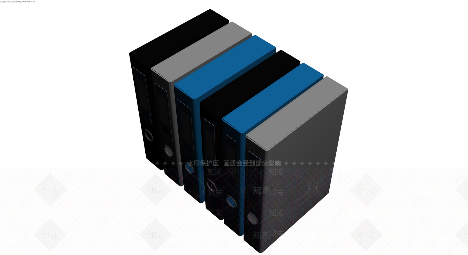 办公档案盒组合3D模型下载【ID:1230317362】
