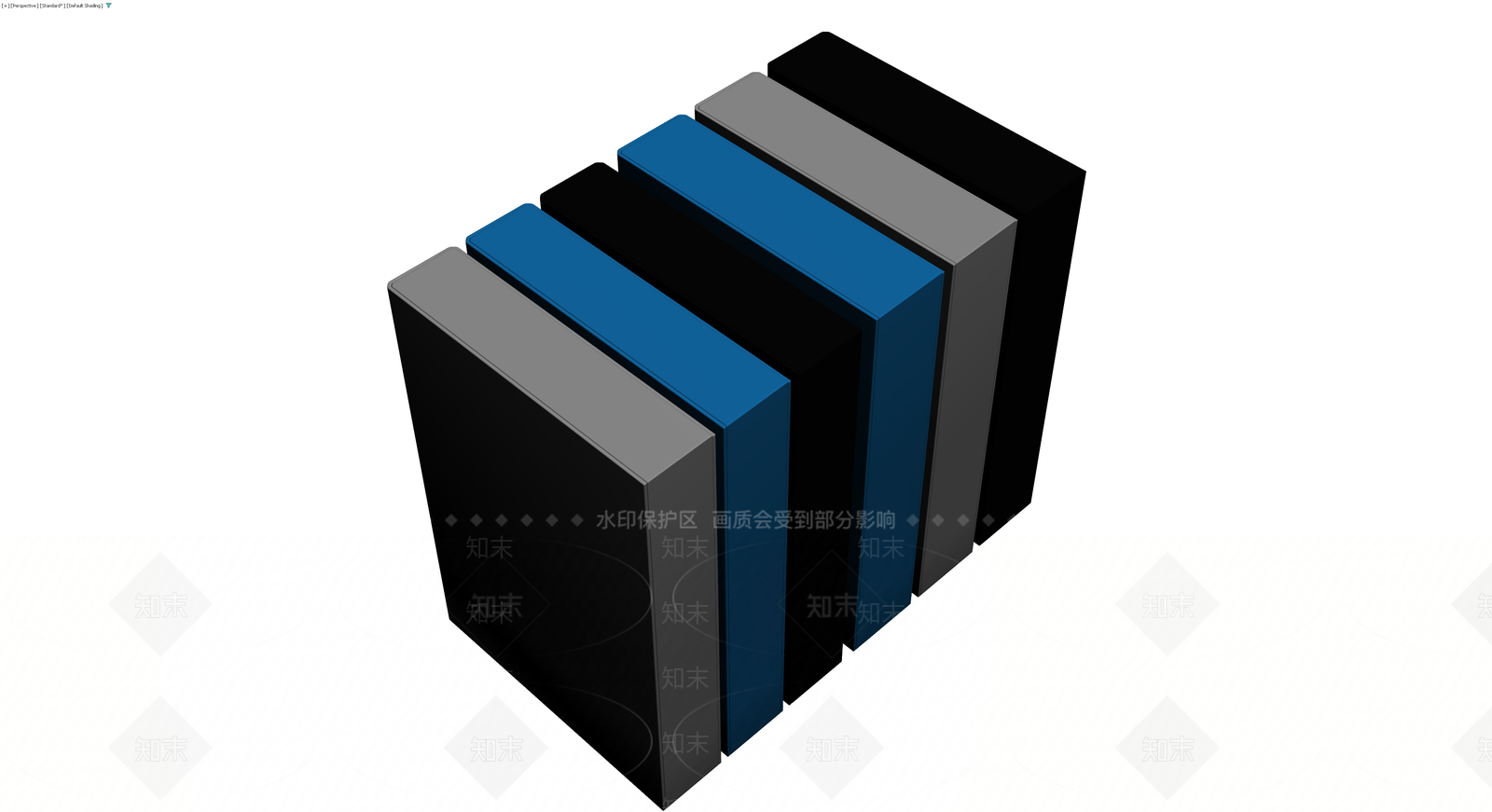 办公档案盒组合3D模型下载【ID:1230317362】