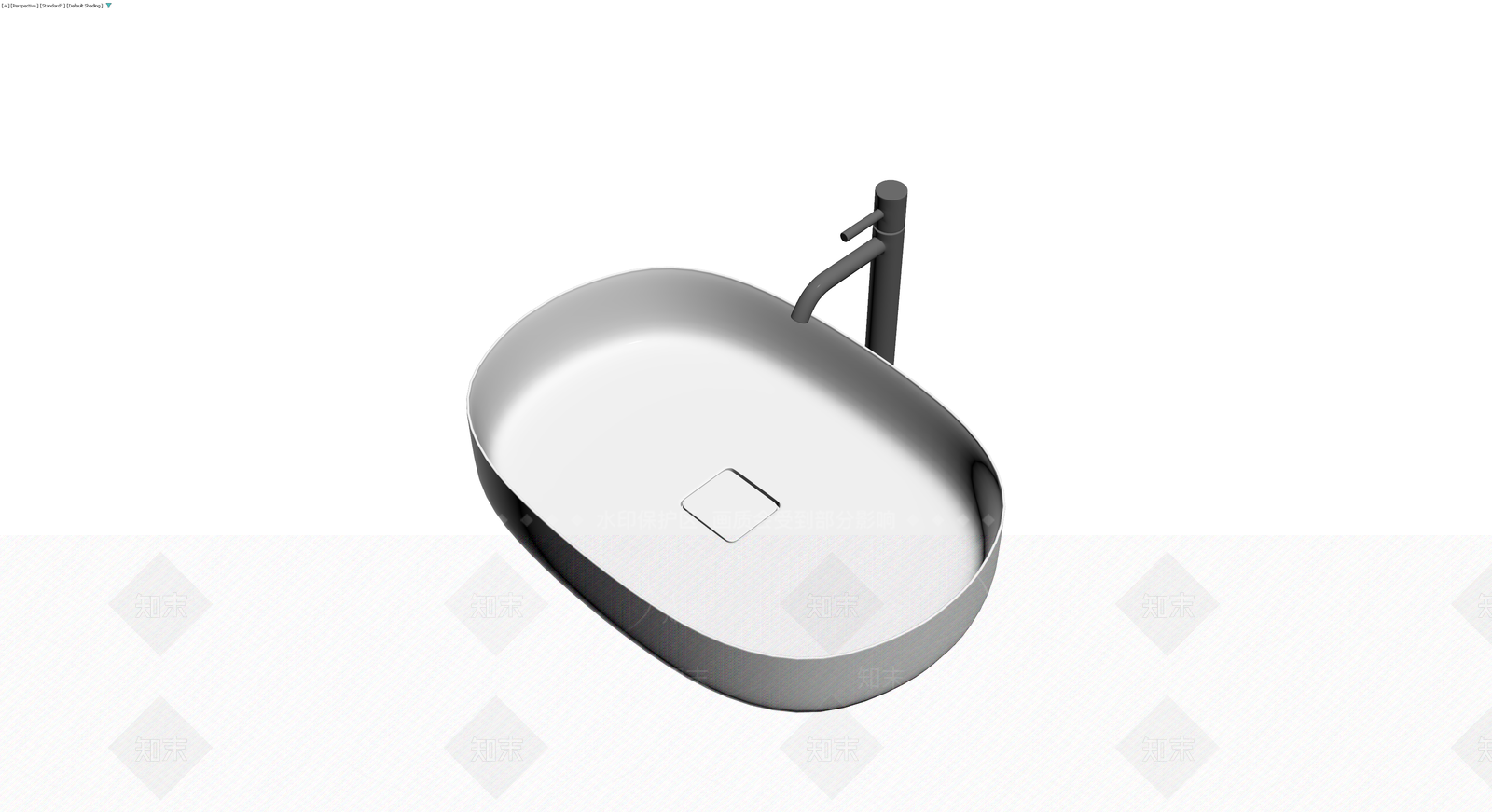 现代立柱式洗手盆3D模型下载【ID:1229911913】