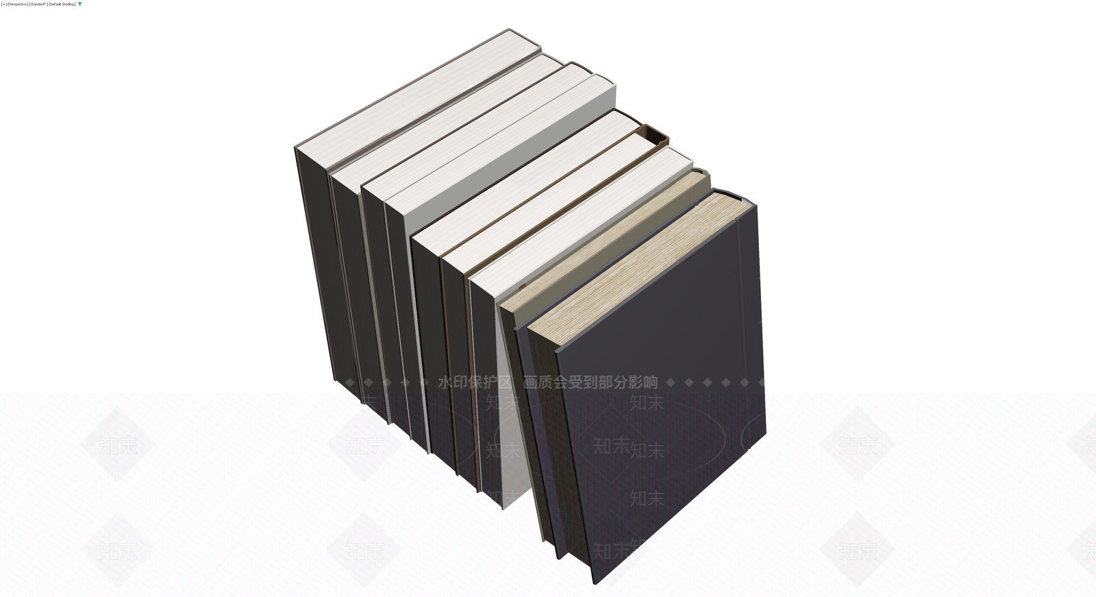 多本精装书籍组合3D模型下载【ID:1230174547】