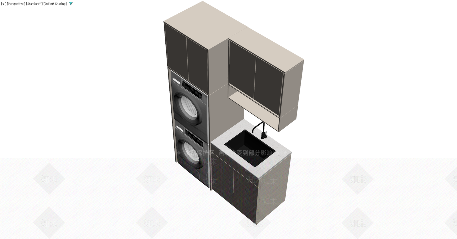 洗衣房柜体组合模型3D模型下载【ID:1229578732】