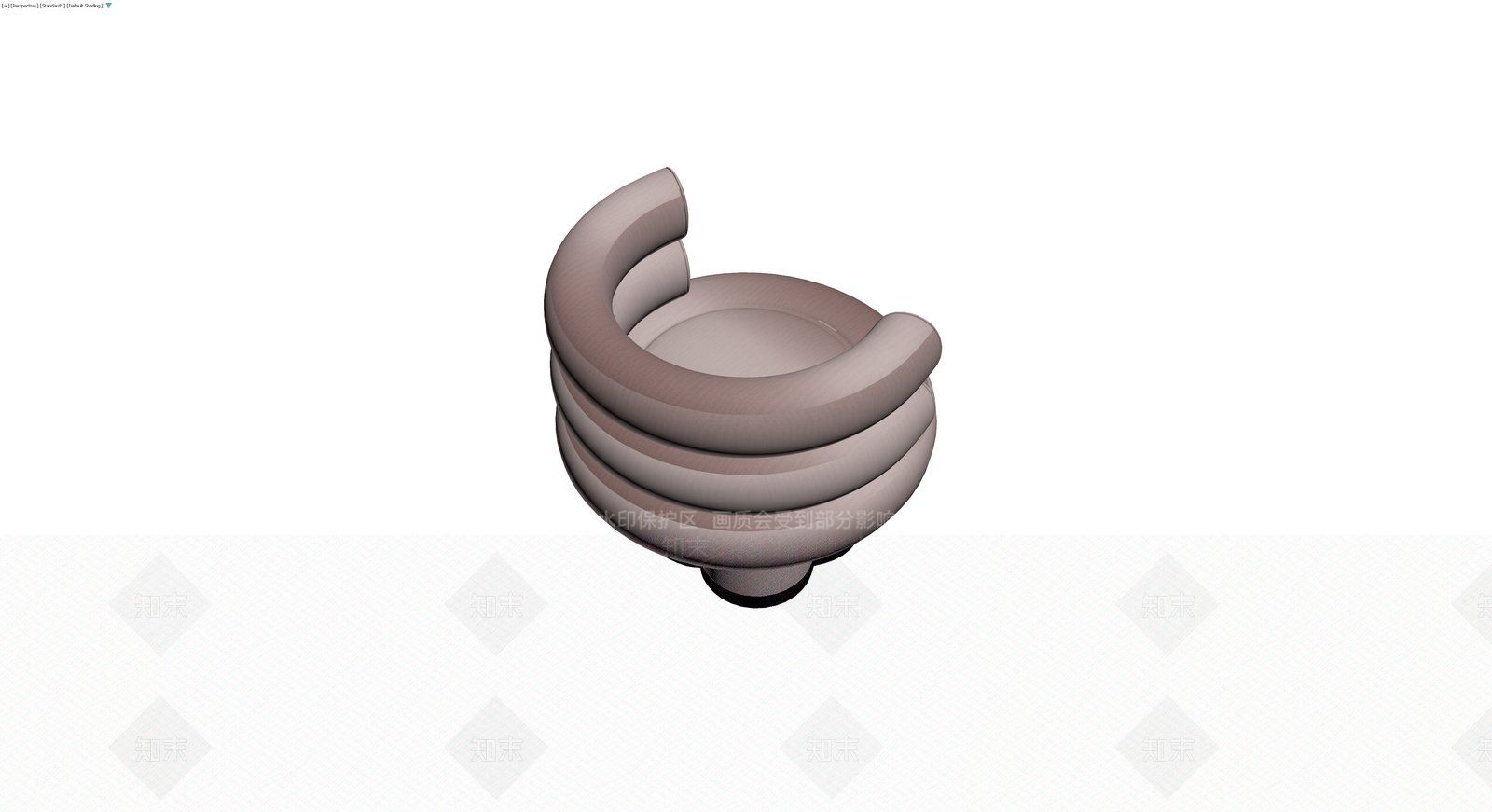 圆形软包扶手椅3D模型下载【ID:1230780380】