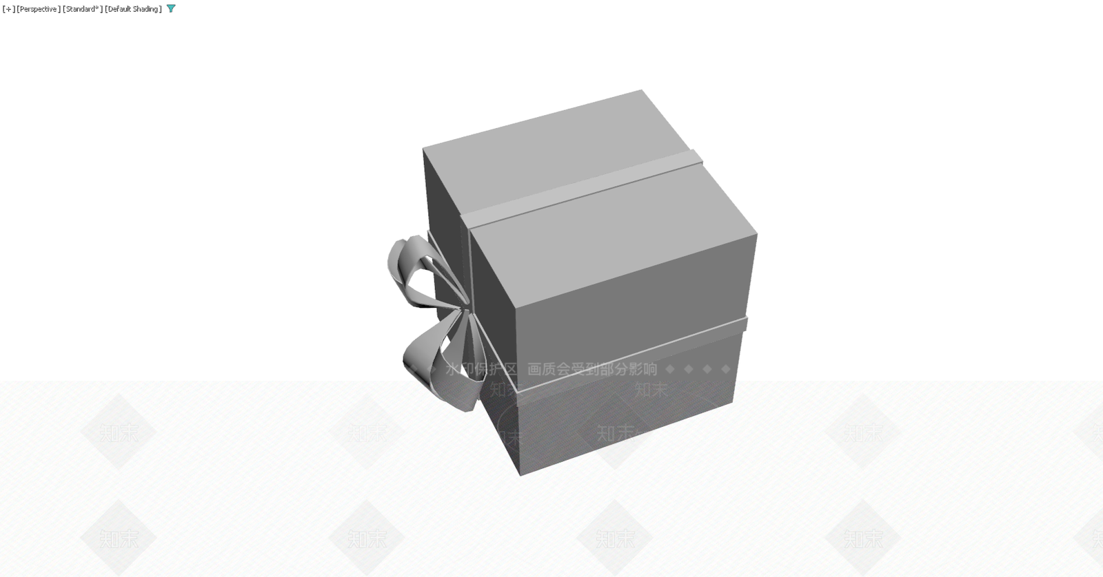 带蝴蝶结礼品盒3D模型下载【ID:1229592030】