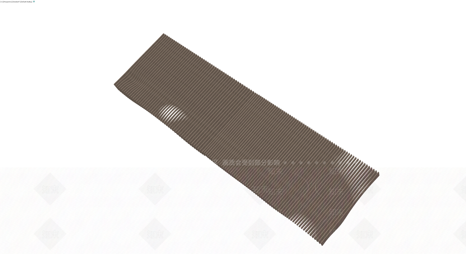 波浪造型木质格栅3D模型下载【ID:1230665870】