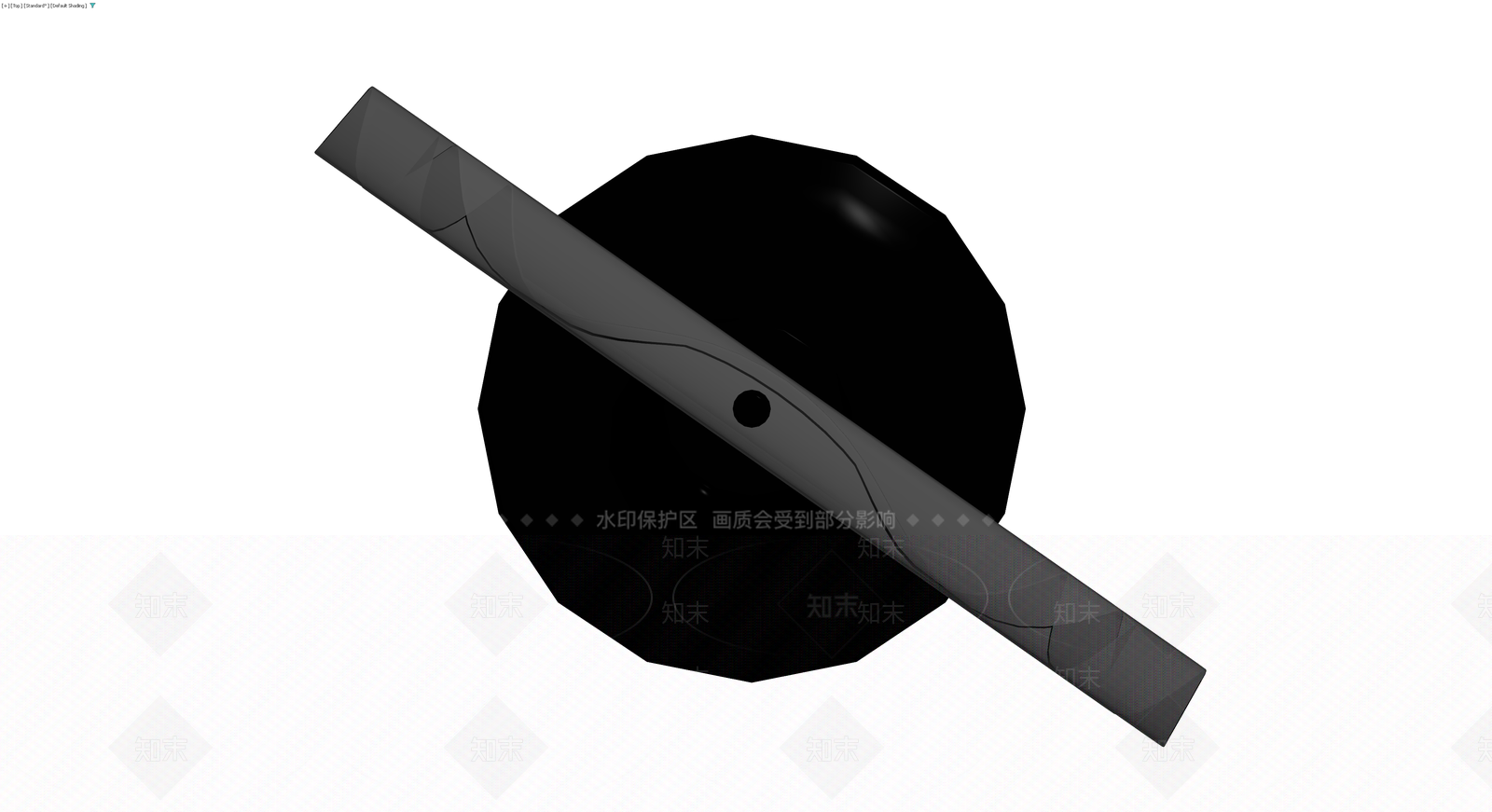 黑色螺旋落地装饰灯3D模型下载【ID:1230578459】