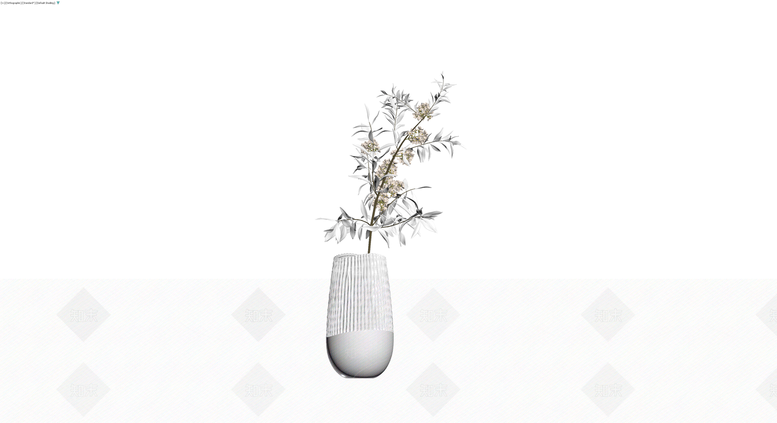 纹理花瓶配植物3D模型下载【ID:1230344350】