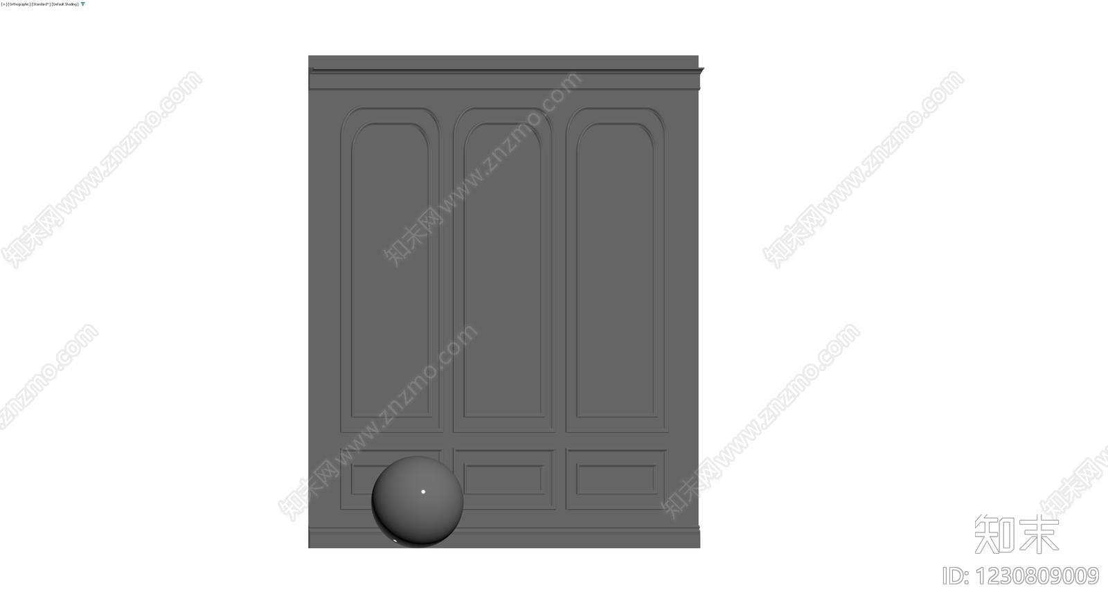 灰色护墙板模型3D模型下载【ID:1230809009】