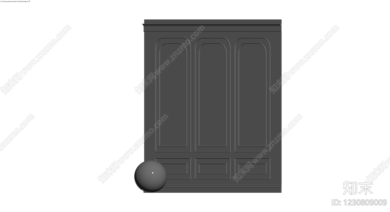 灰色护墙板模型3D模型下载【ID:1230809009】