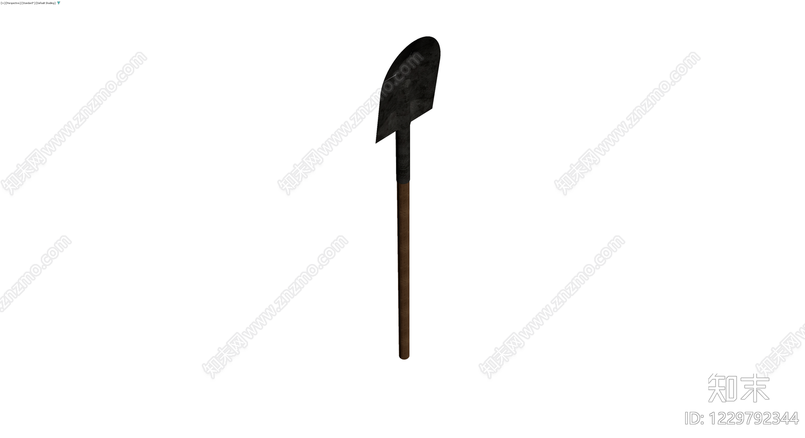 木柄铁锹3D模型下载【ID:1229792344】