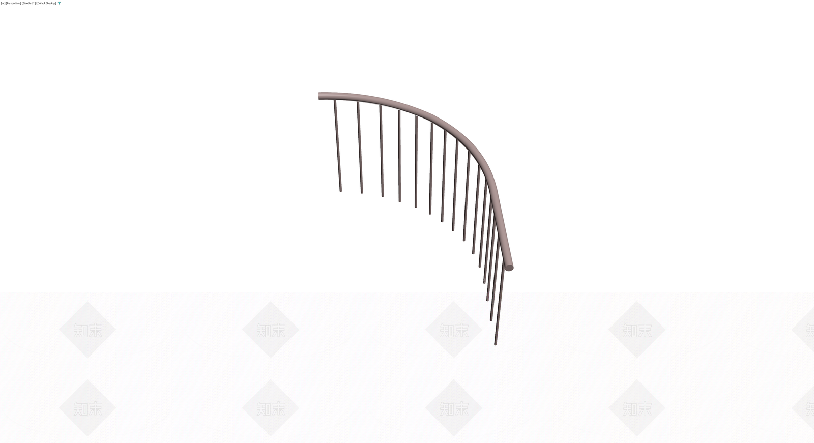 弧形金属栏杆组件3D模型下载【ID:1230184924】