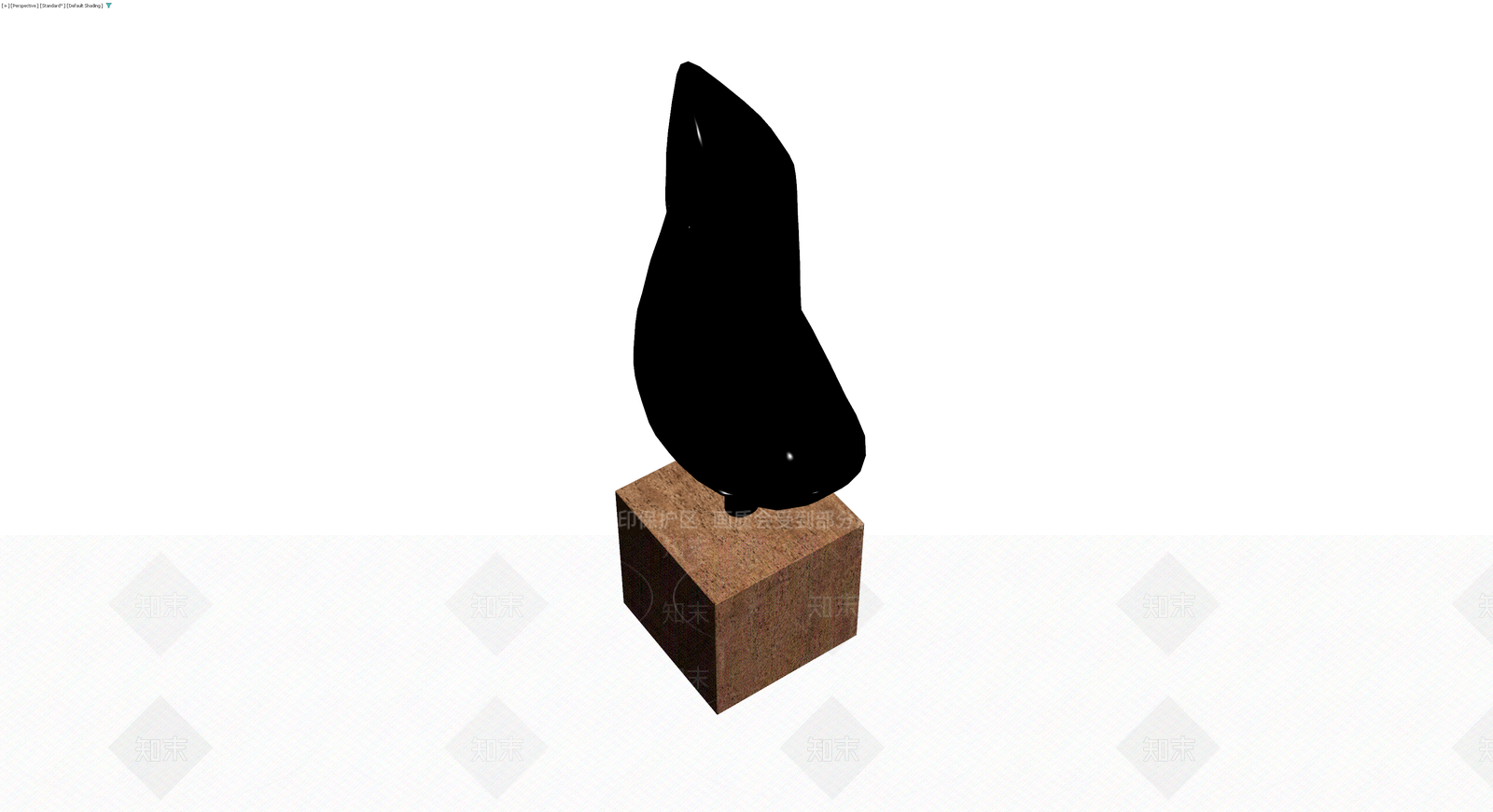黑色雕塑摆件3D模型下载【ID:1229652267】