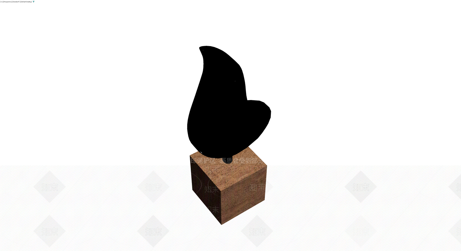 黑色雕塑摆件3D模型下载【ID:1229652267】