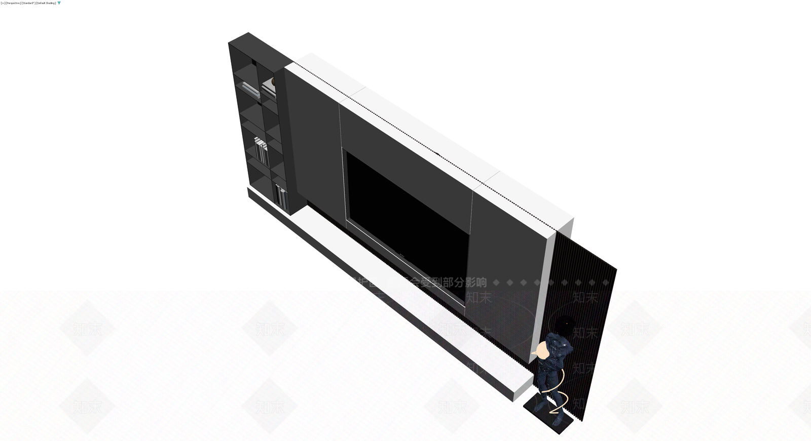 现代风格电视墙组合3D模型下载【ID:1229681057】