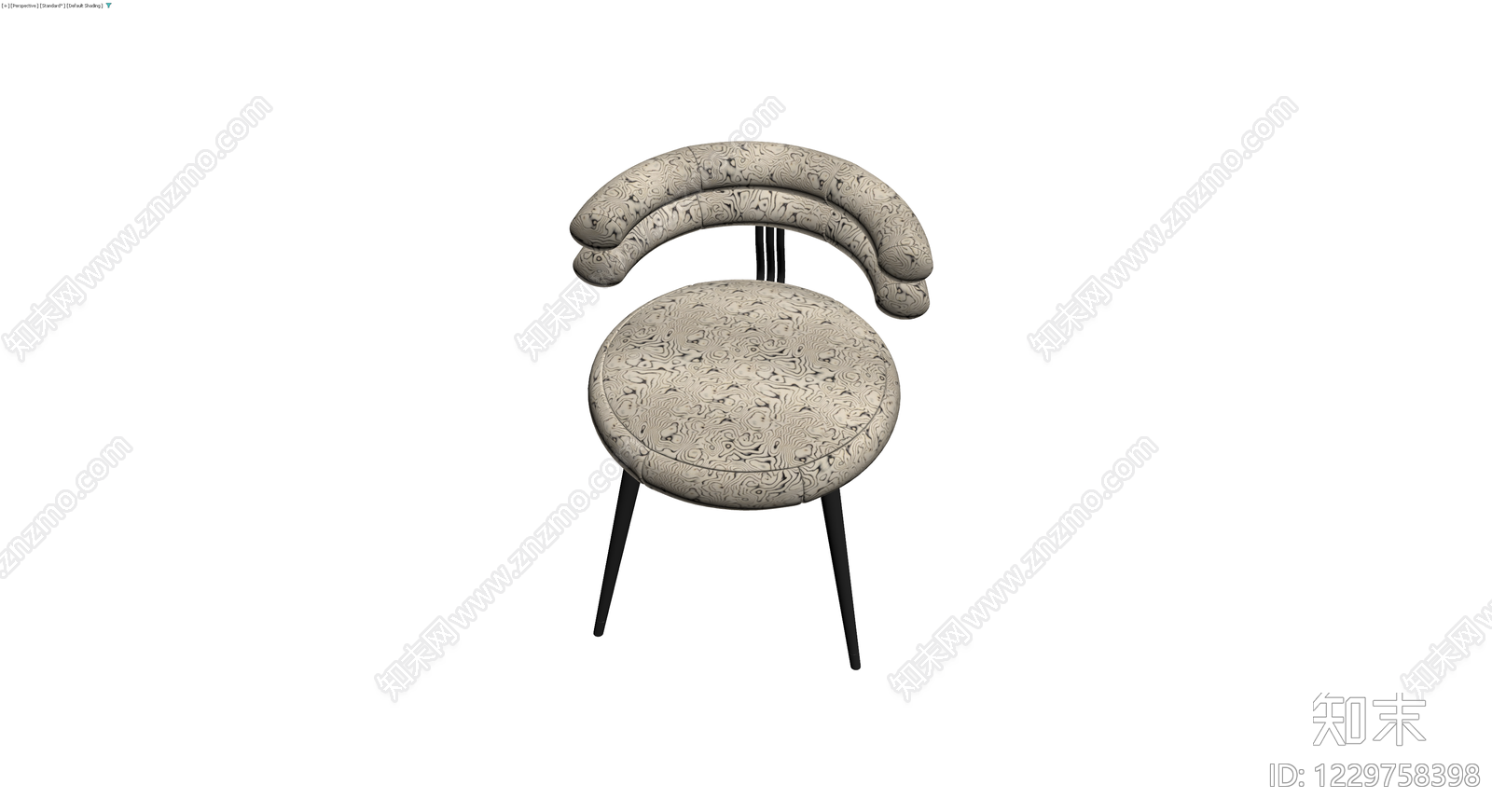 纹理软包餐椅3D模型下载【ID:1229758398】