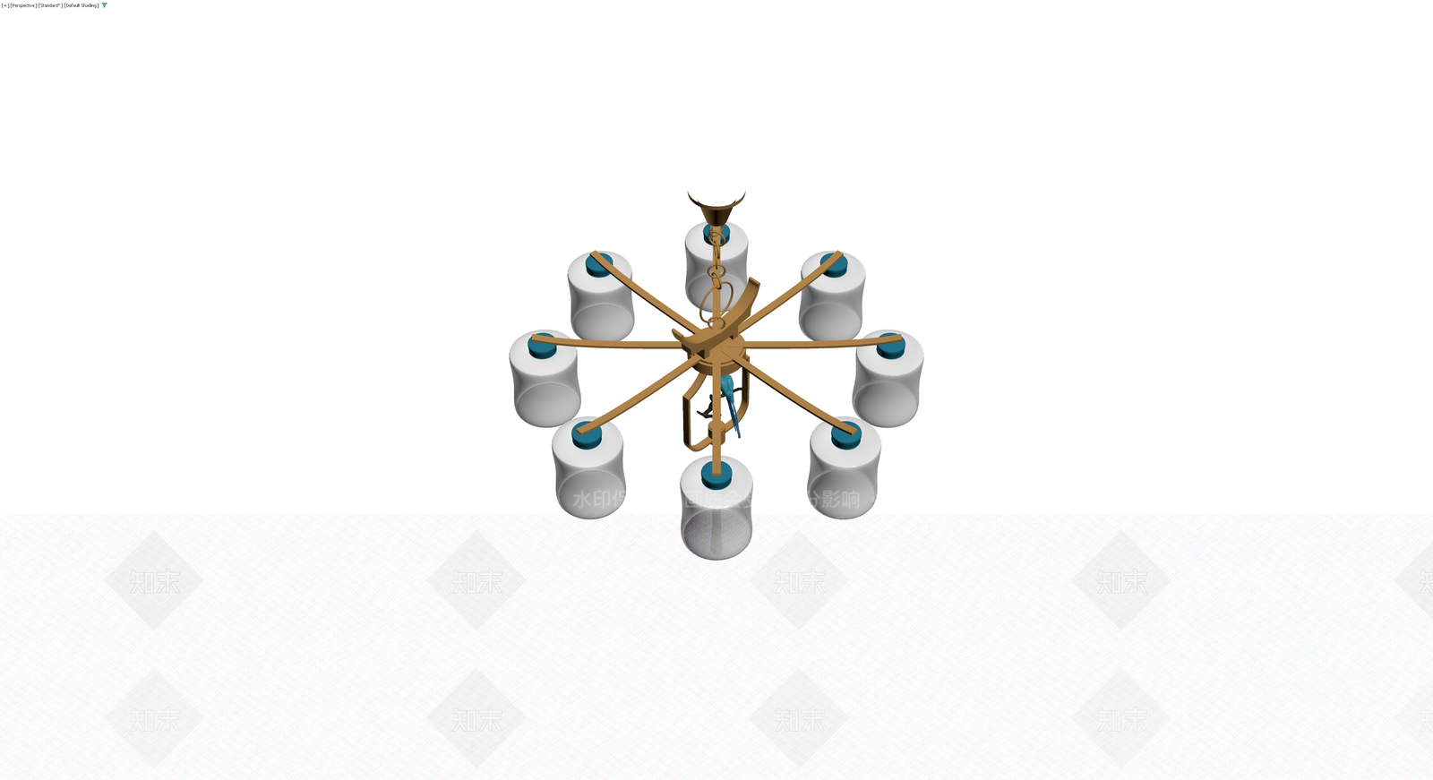 中式鸟笼吊灯3D模型下载【ID:1230671309】