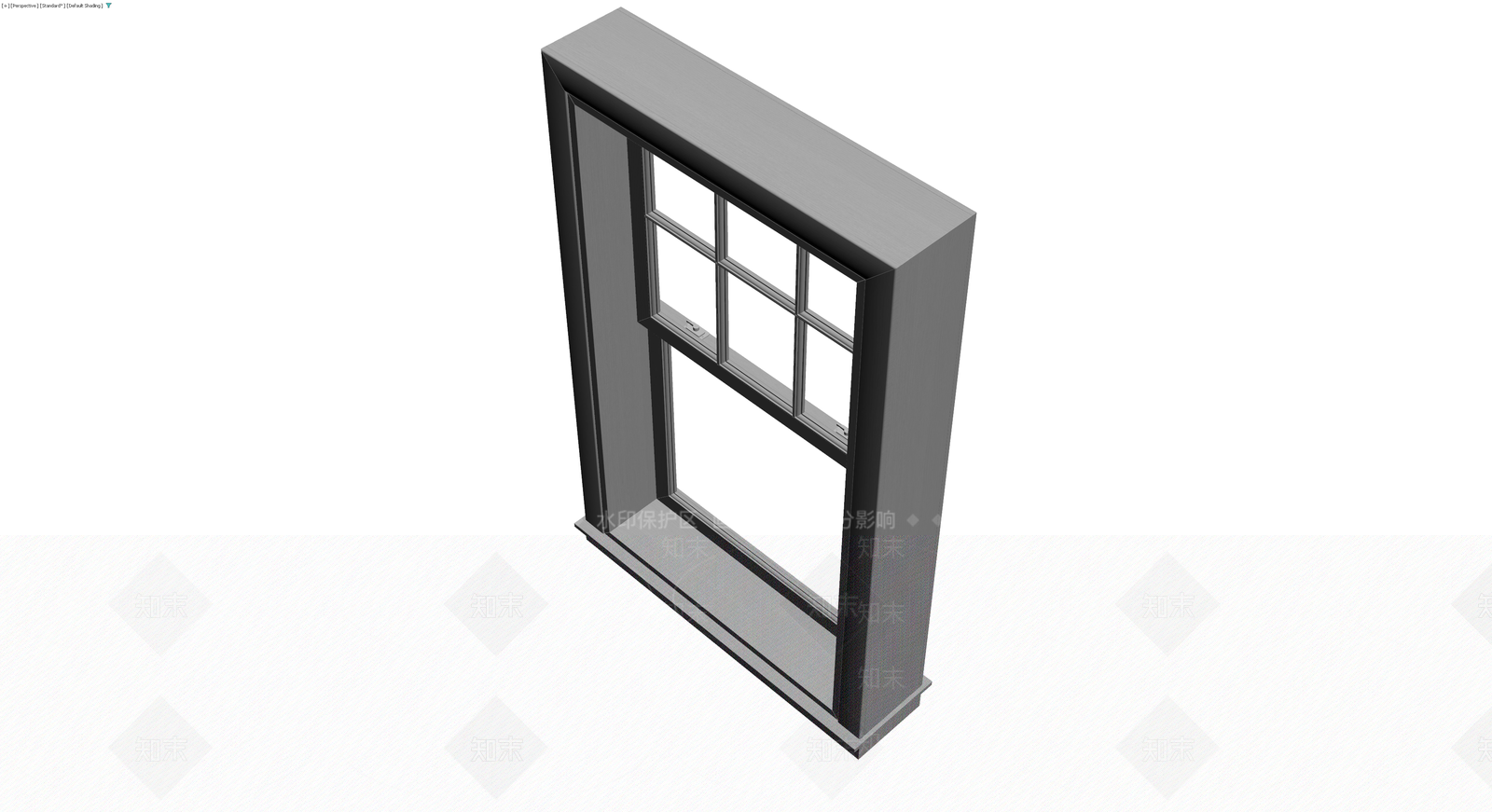 灰色调六格窗户模型3D模型下载【ID:1229888410】