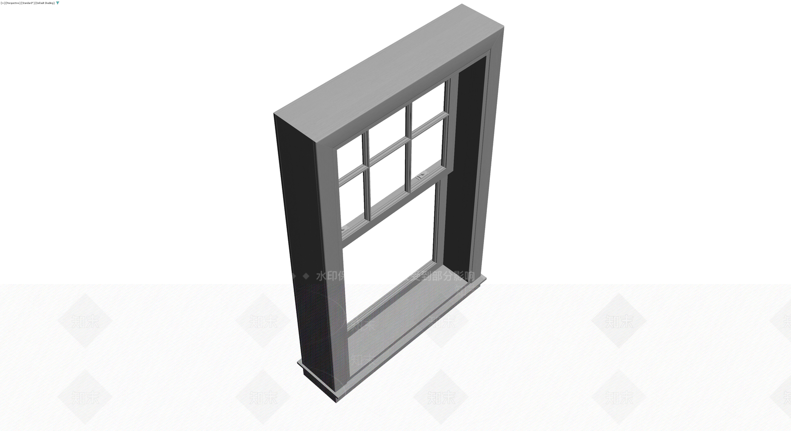 灰色调六格窗户模型3D模型下载【ID:1229888410】