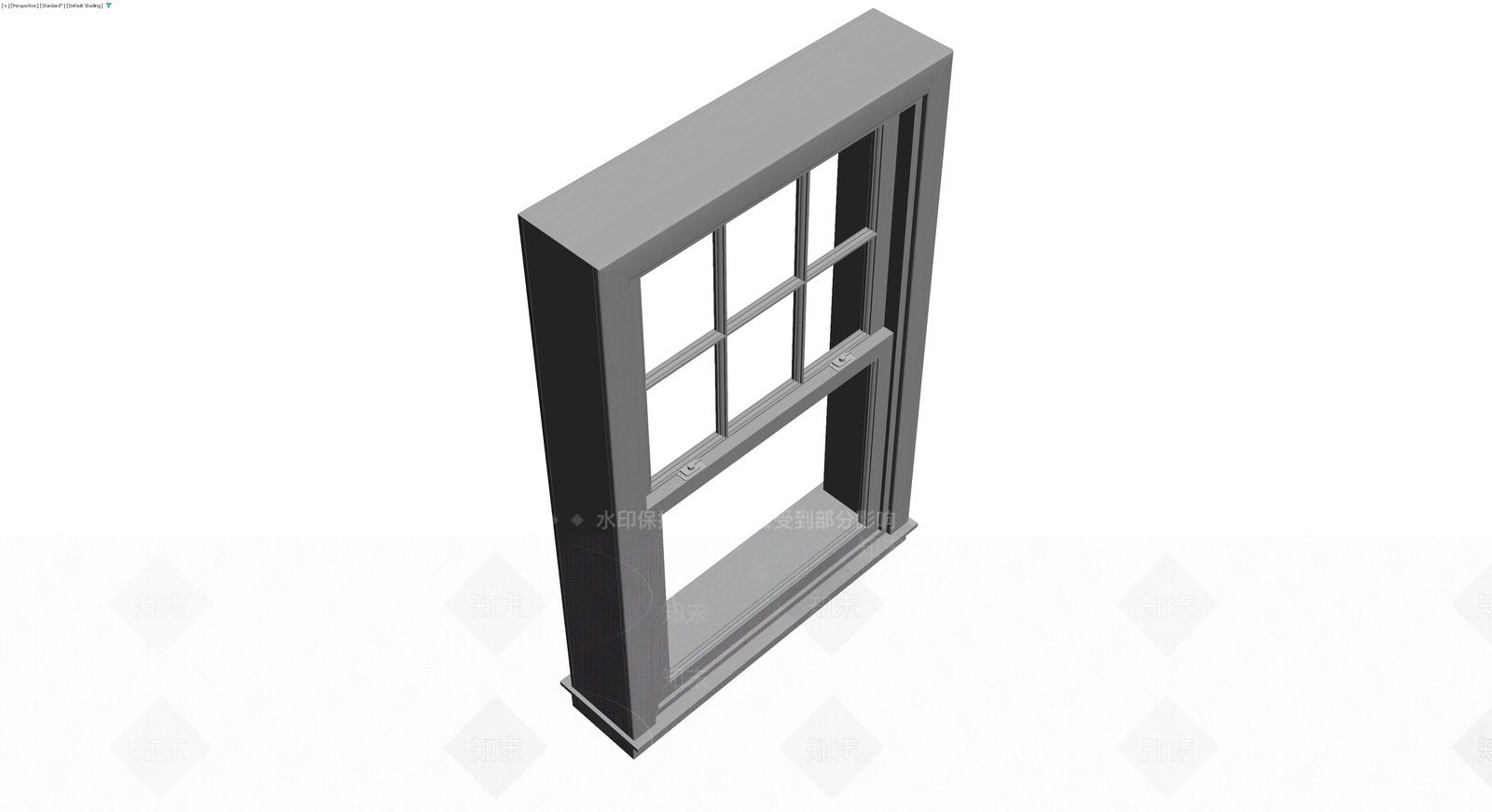 灰色调六格窗户模型3D模型下载【ID:1229888410】