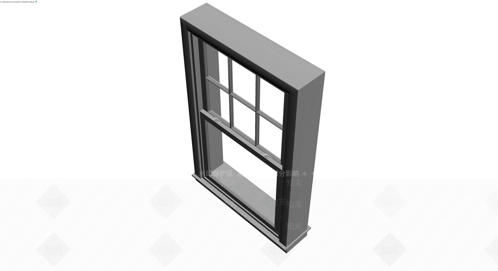 灰色调六格窗户模型3D模型下载【ID:1229888410】