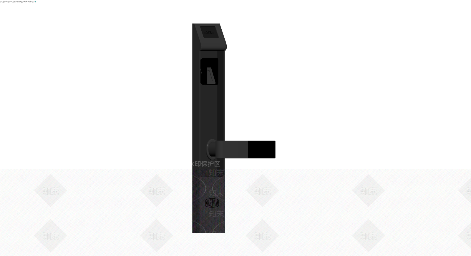 黑色智能门锁把手3D模型下载【ID:1230699605】