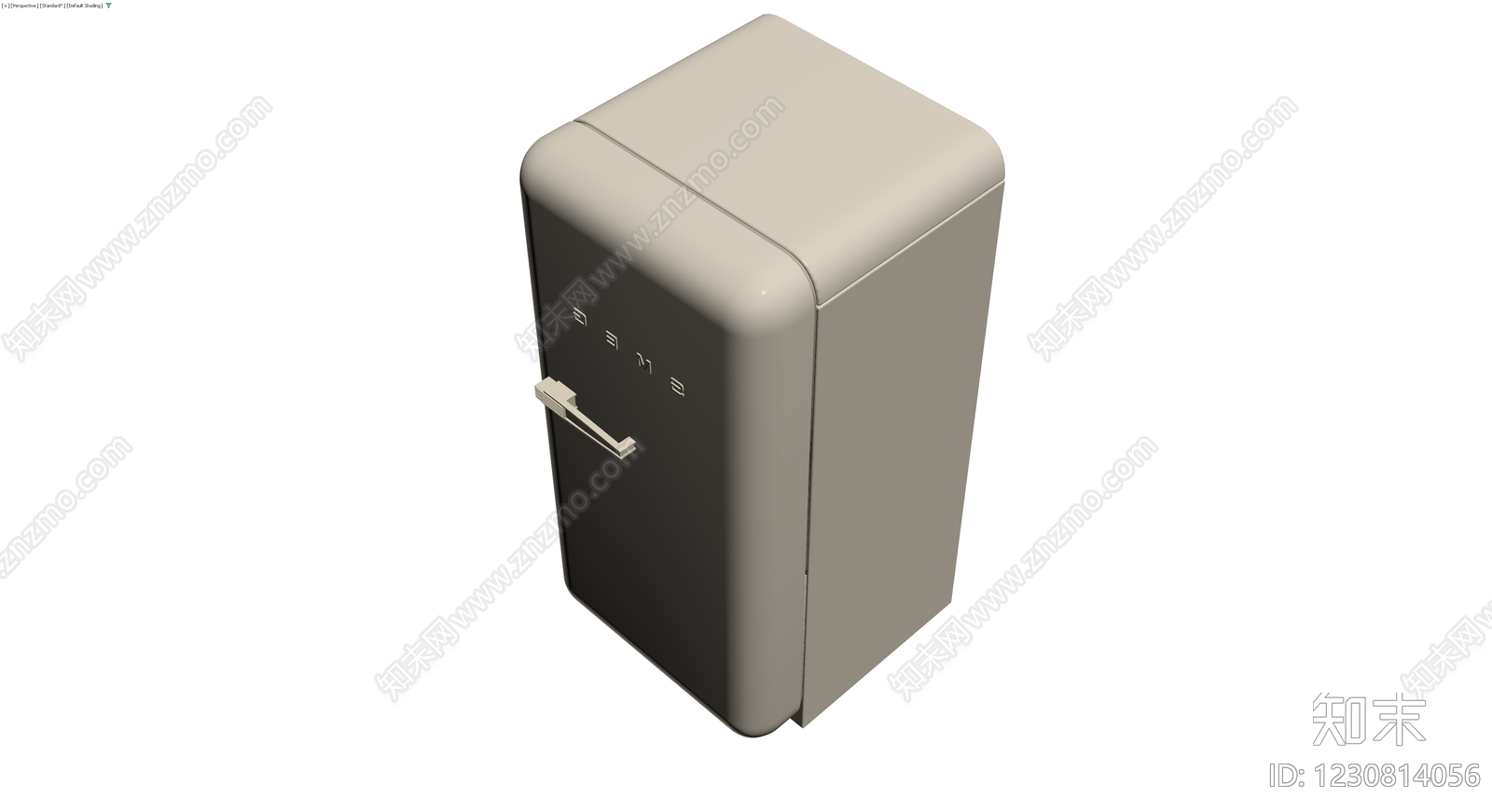 复古奶油色冰箱3D模型下载【ID:1230814056】