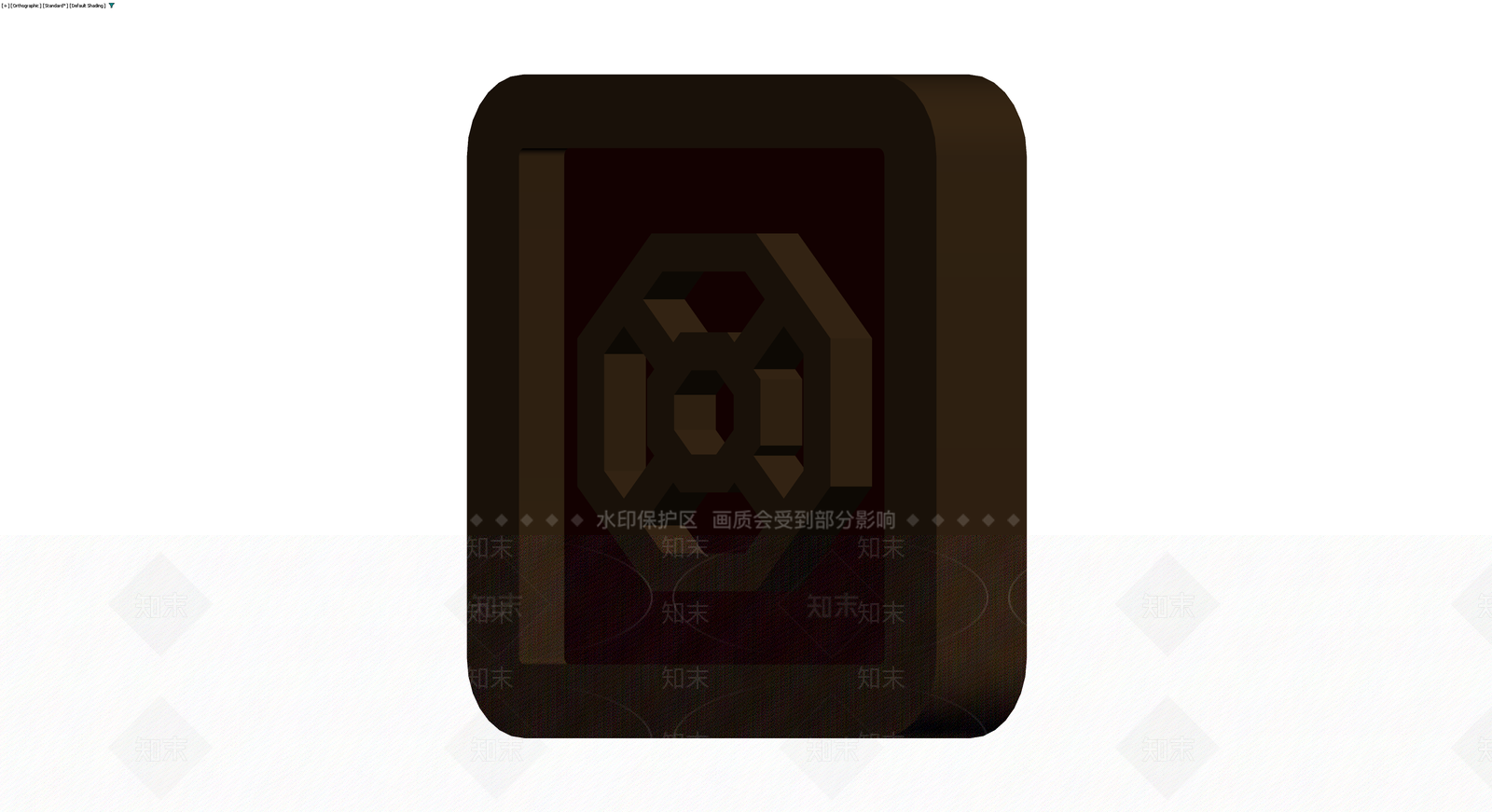 深褐色八边形装饰摆件3D模型下载【ID:1229636231】