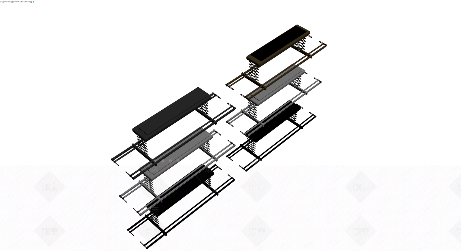 多色升降床架组件3D模型下载【ID:1230390502】