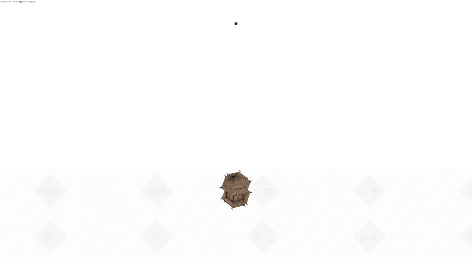中式多层宝塔吊灯3D模型下载【ID:1230645355】