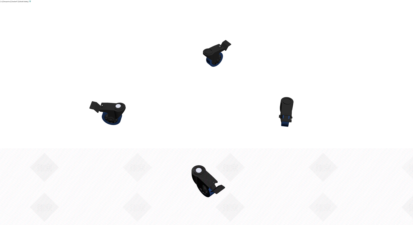 黑色脚轮配件模型3D模型下载【ID:1230319432】