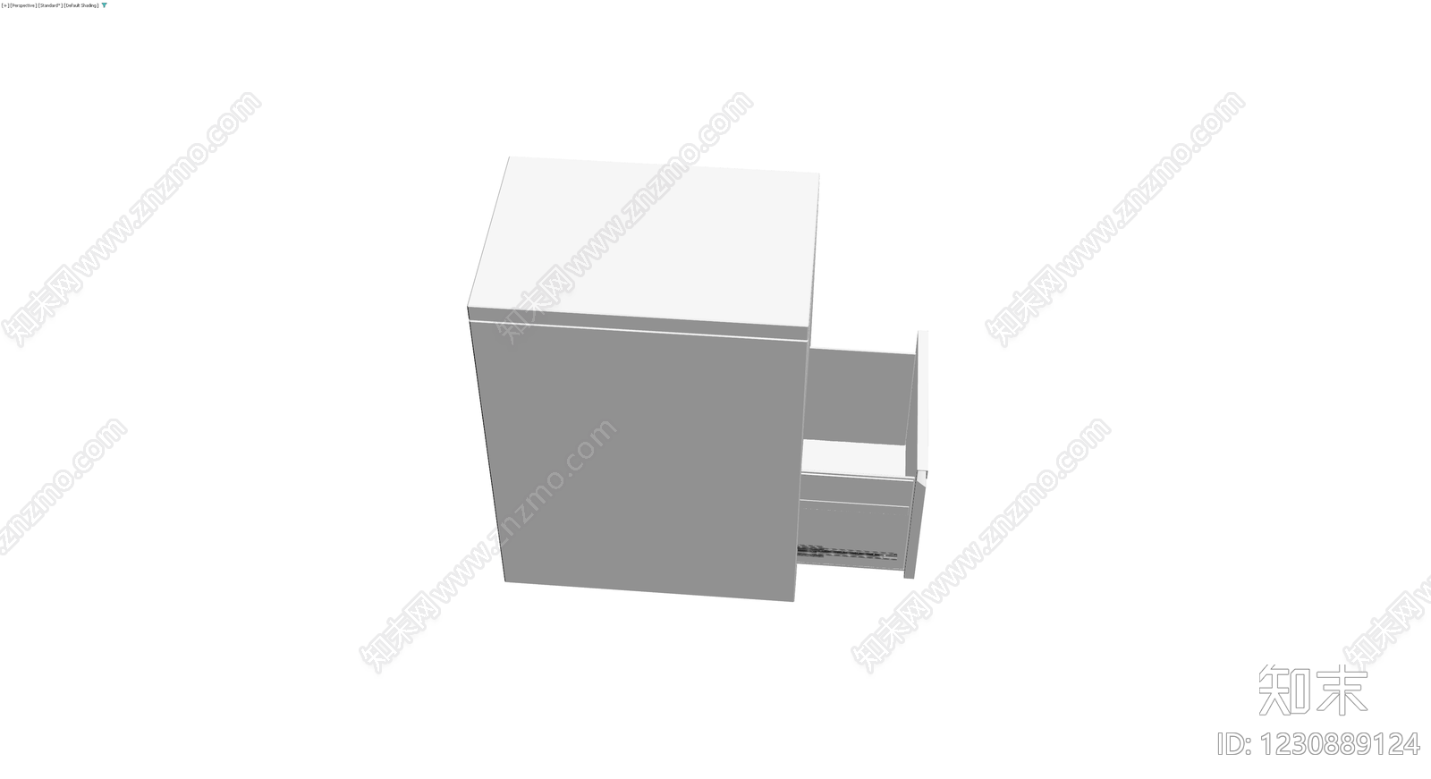 双抽屉柜体模型3D模型下载【ID:1230889124】