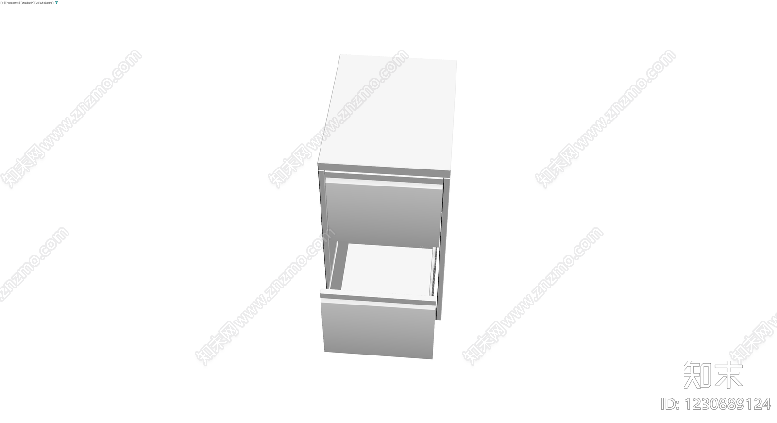 双抽屉柜体模型3D模型下载【ID:1230889124】