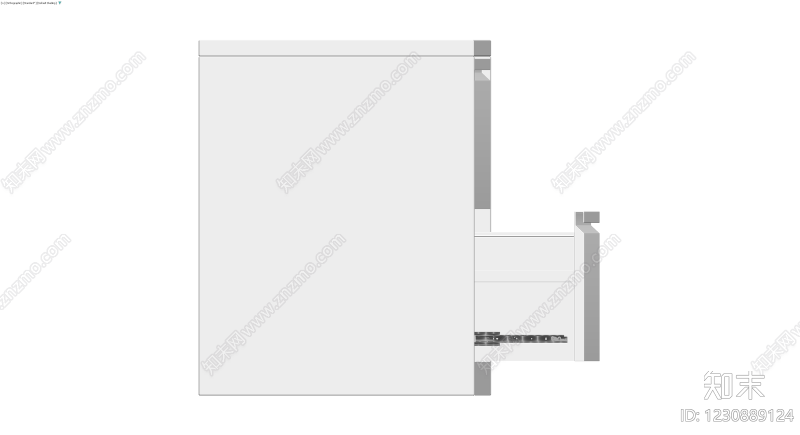 双抽屉柜体模型3D模型下载【ID:1230889124】
