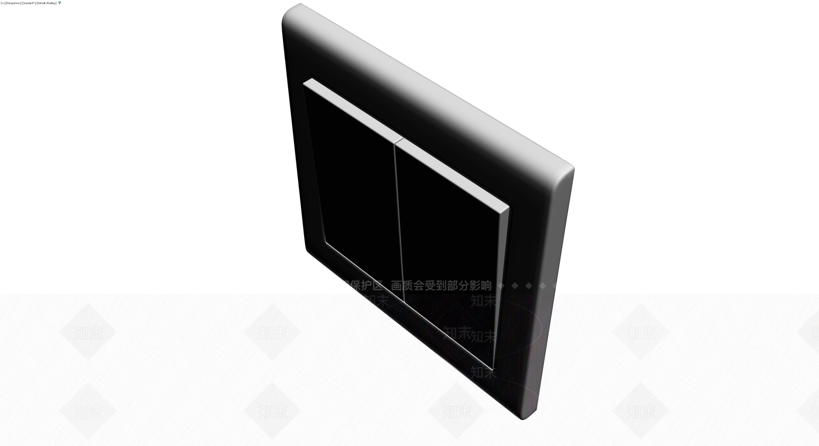 灰色双联开关面板3D模型下载【ID:1230447574】