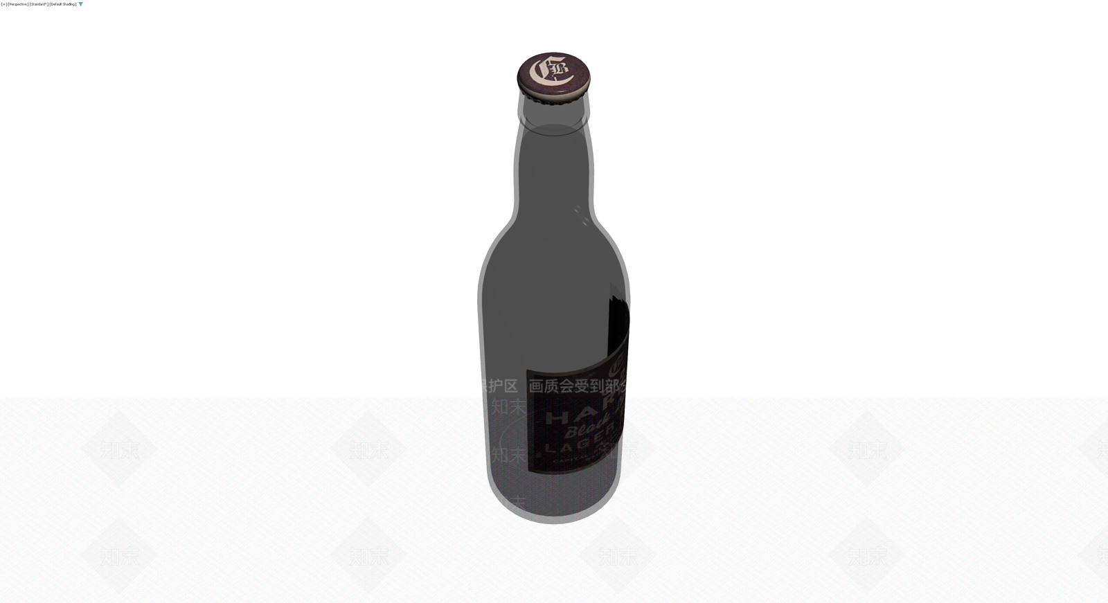 复古黑标啤酒瓶3D模型下载【ID:1229896043】