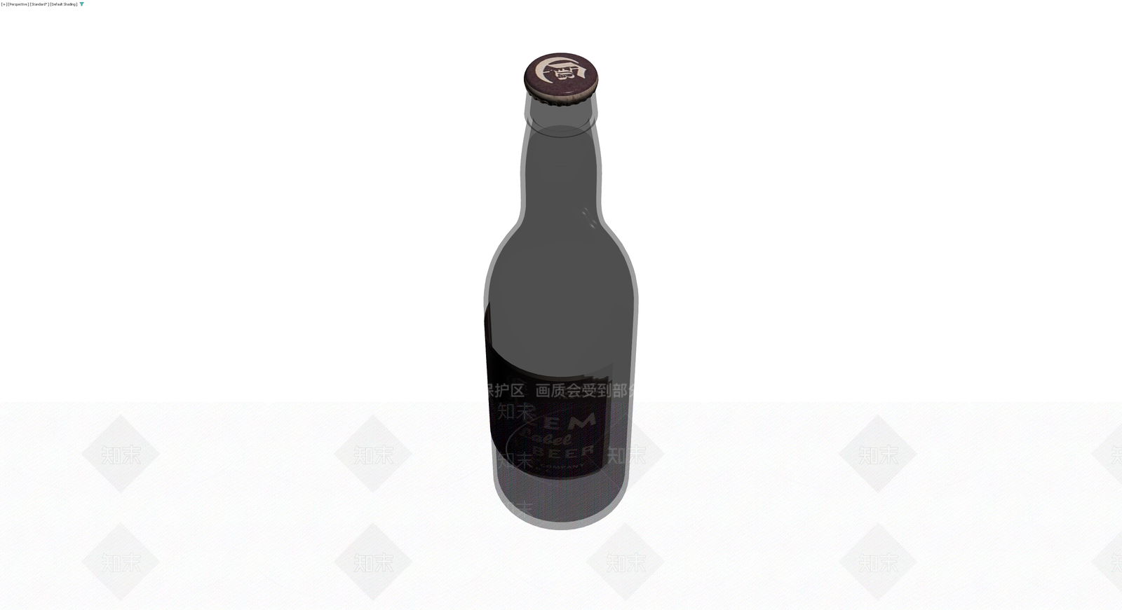 复古黑标啤酒瓶3D模型下载【ID:1229896043】